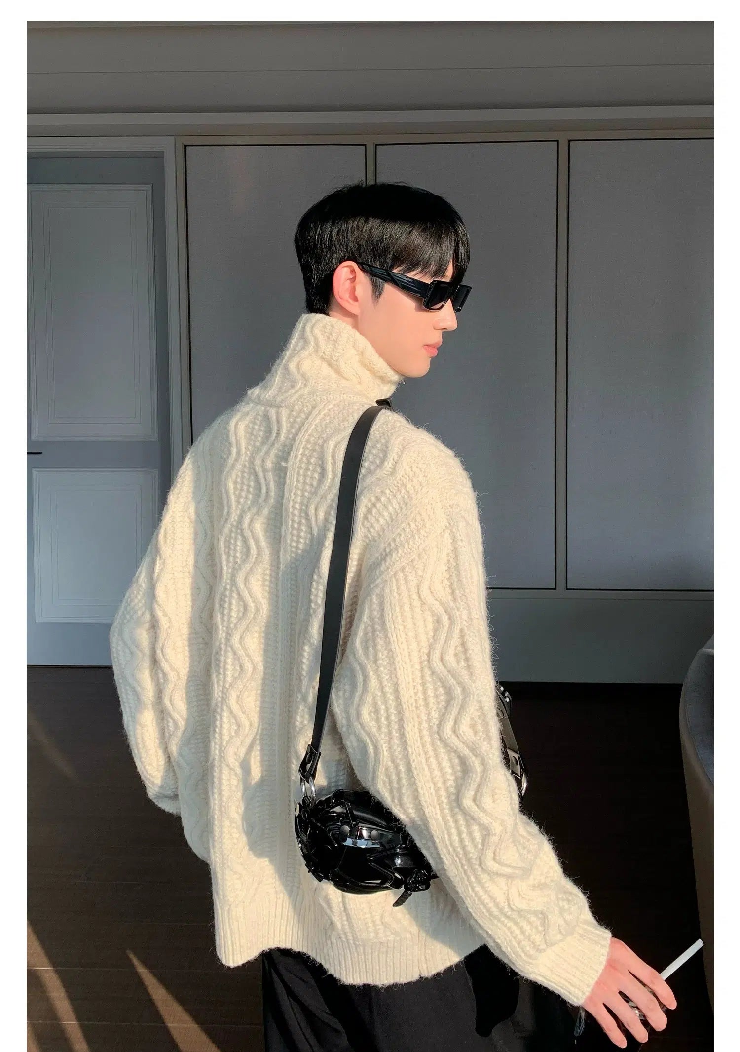 Maxct Half-zip Thickened Turtleneck Sweater