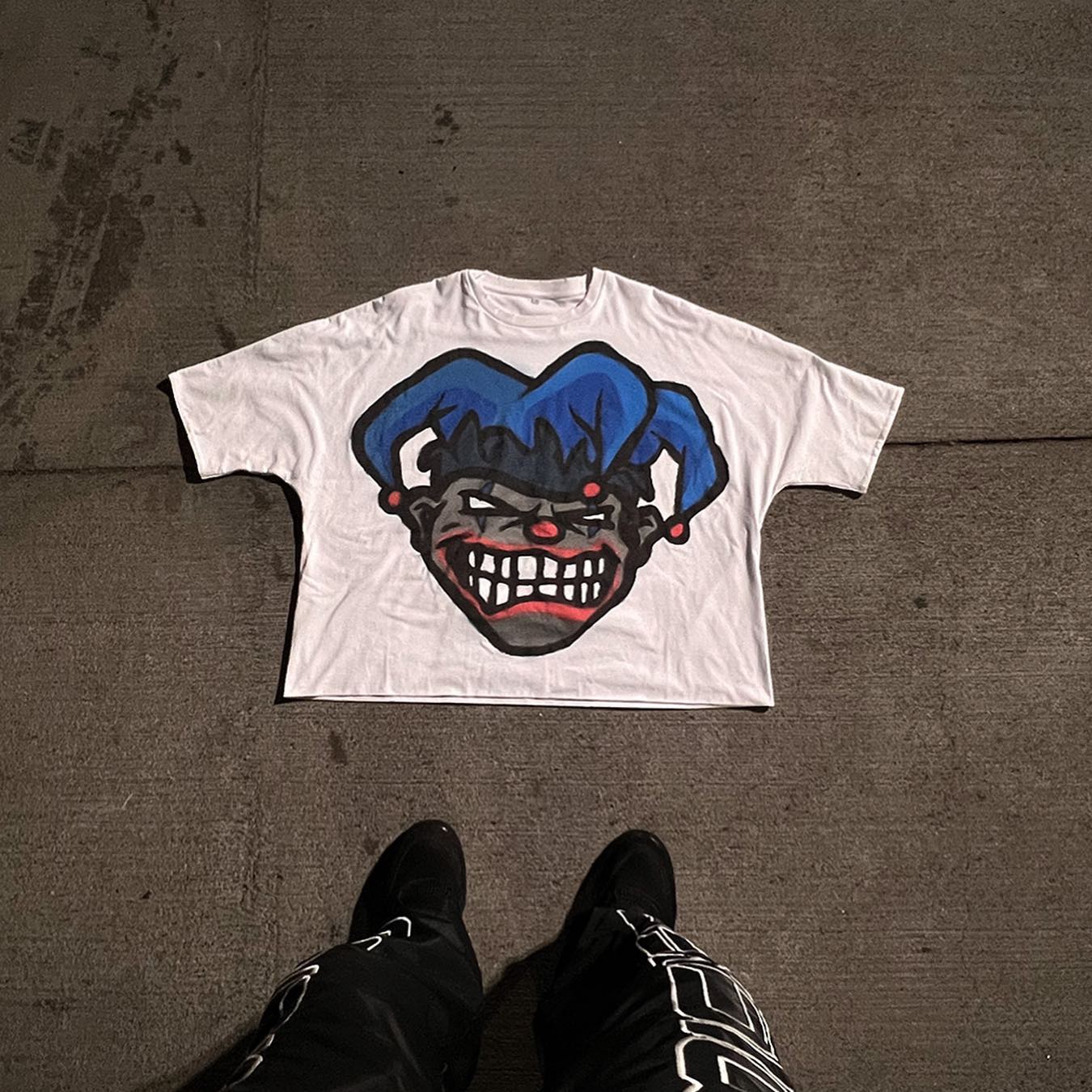 American fashion trend letter print oversized round T-shirt men's street hip-hop casual Harajuku loose short-sleeved top