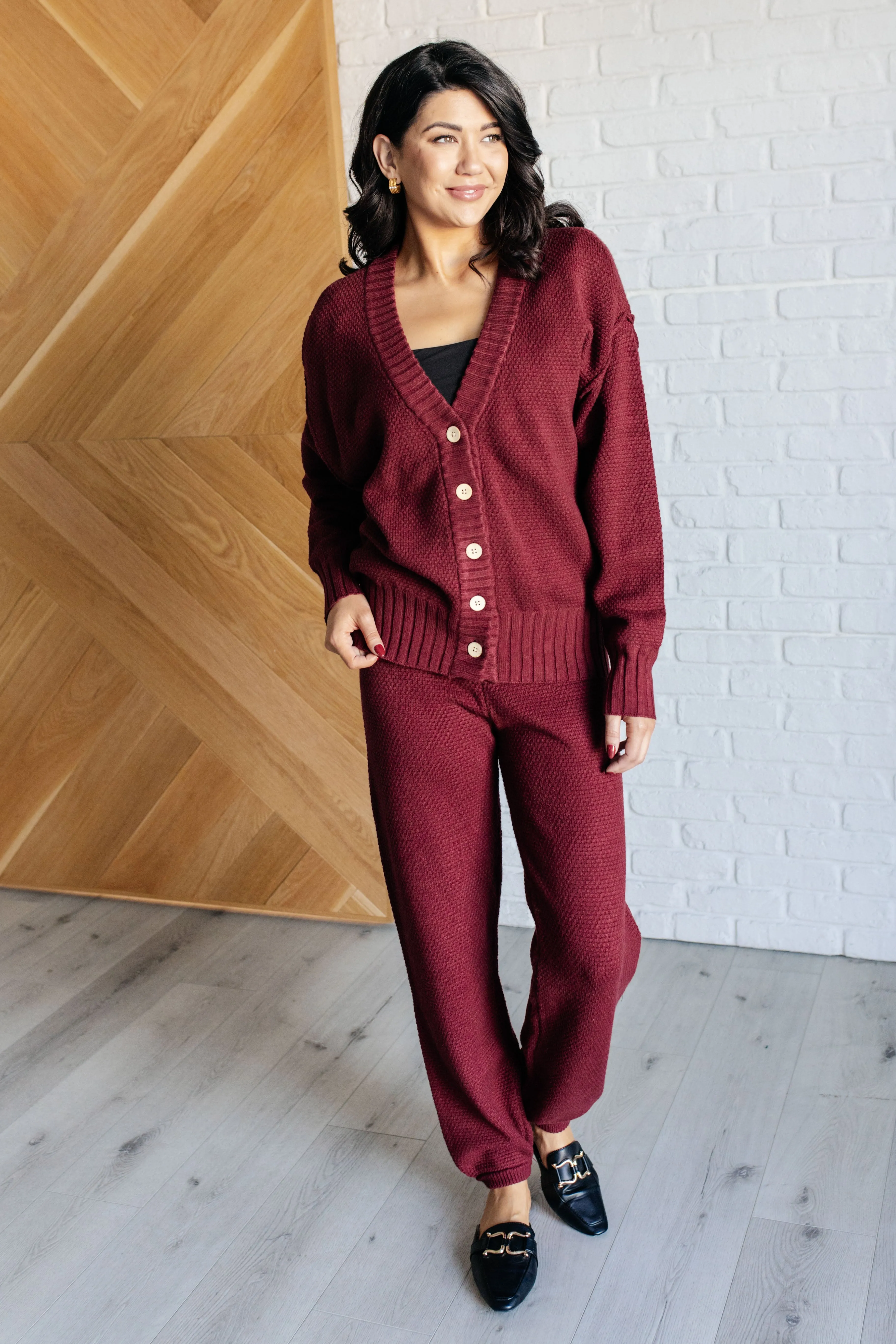 Maxct &Simple Solution Knit Set in Wine