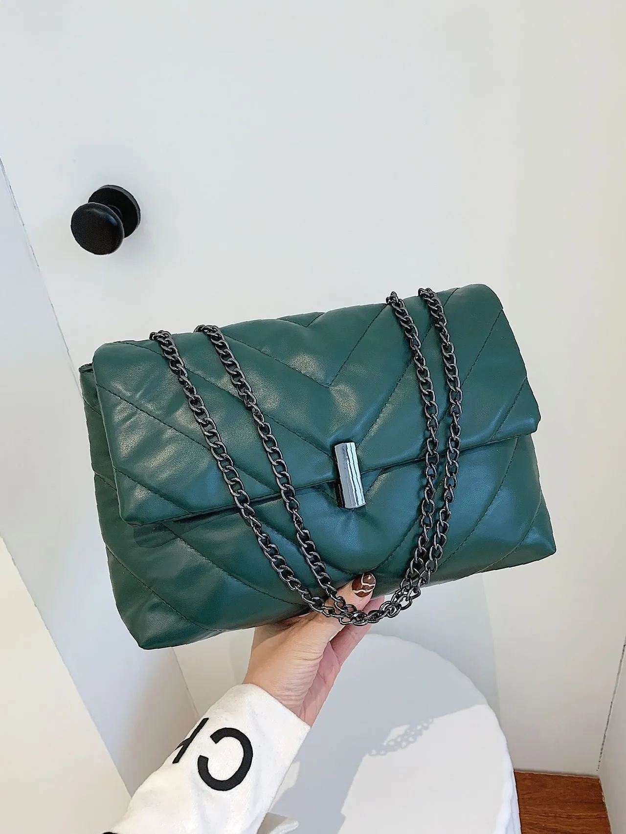 Maxct - Chevron Chain Tote Bag  - Women Tote Bags
