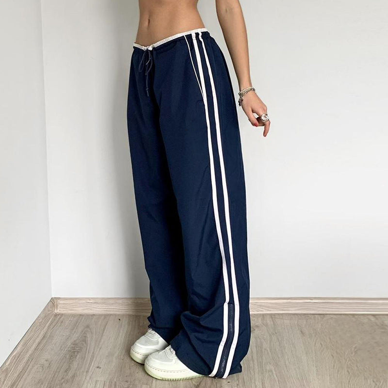 Maxct Vintage Striped Piping Sweatpants