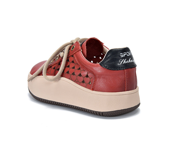 Versatile Hollow Thick Bottom Mid-Heels Shoes Maxct