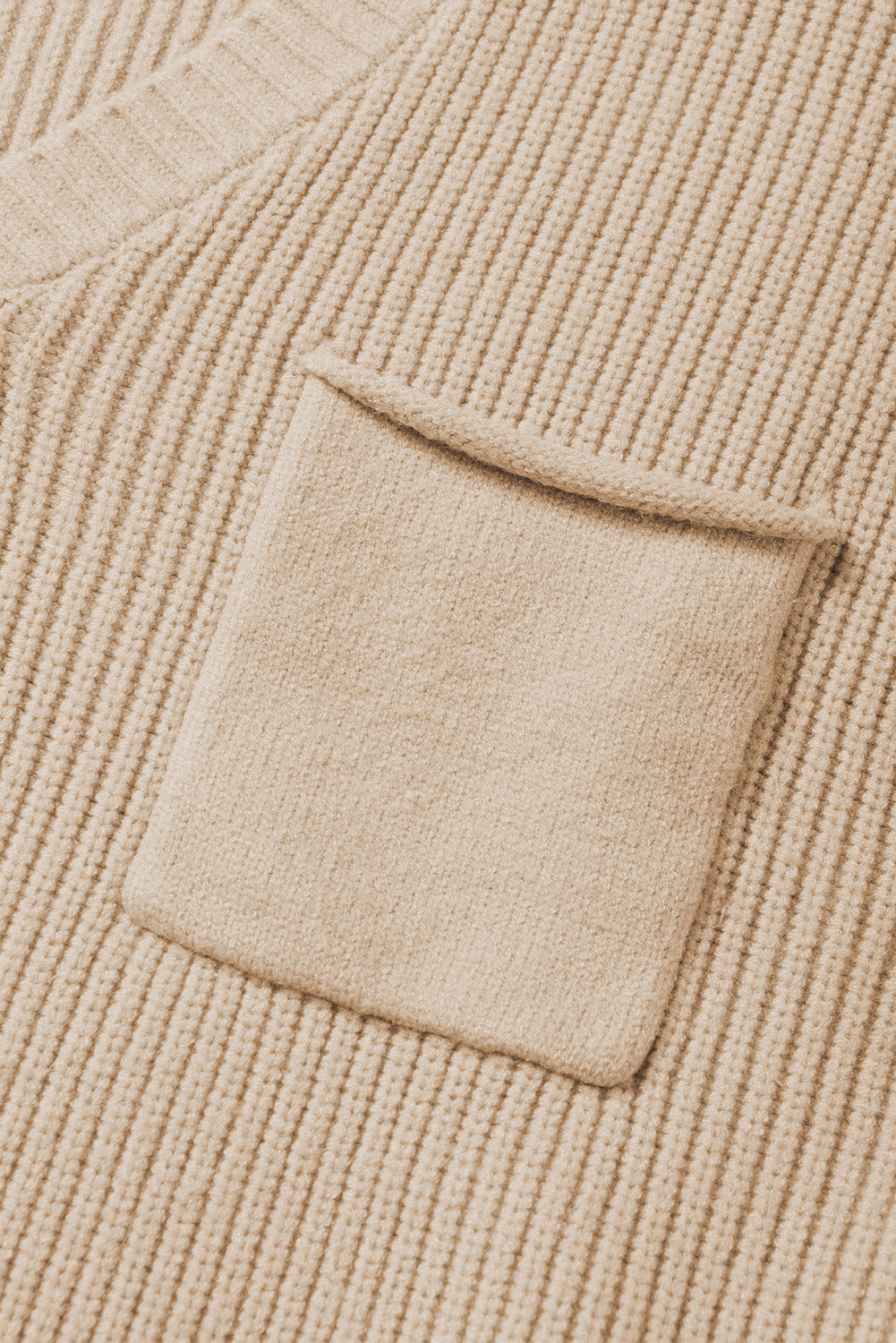 Maxct &Pocketed V-Neck Cap Sleeve Sweater