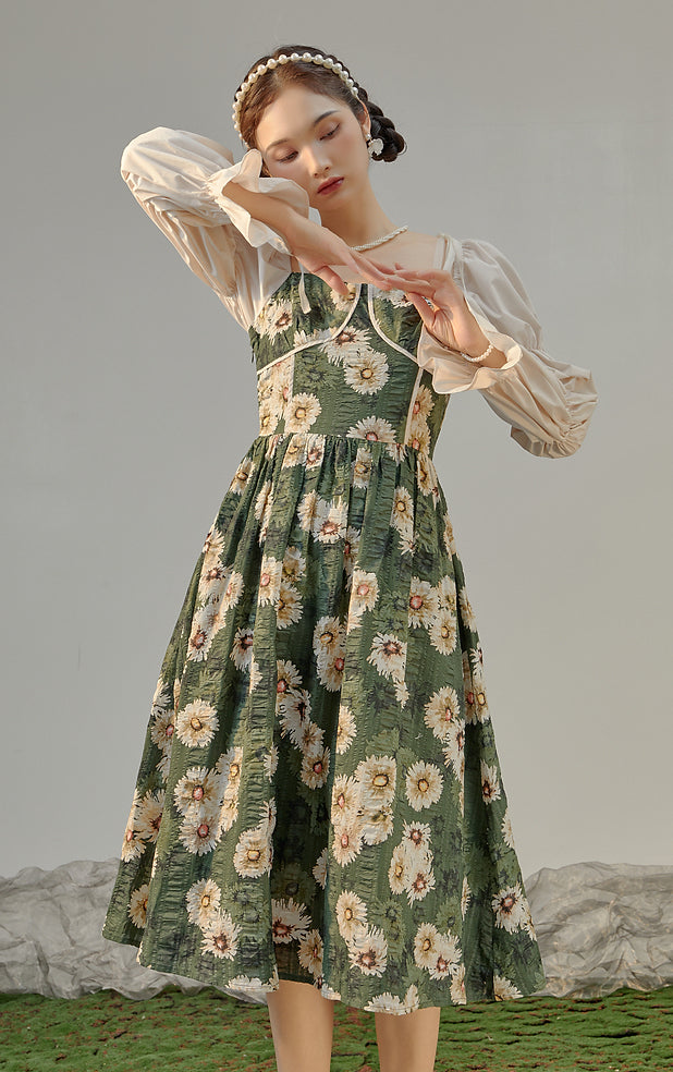 Daisy Cottage Midi Dress Maxct