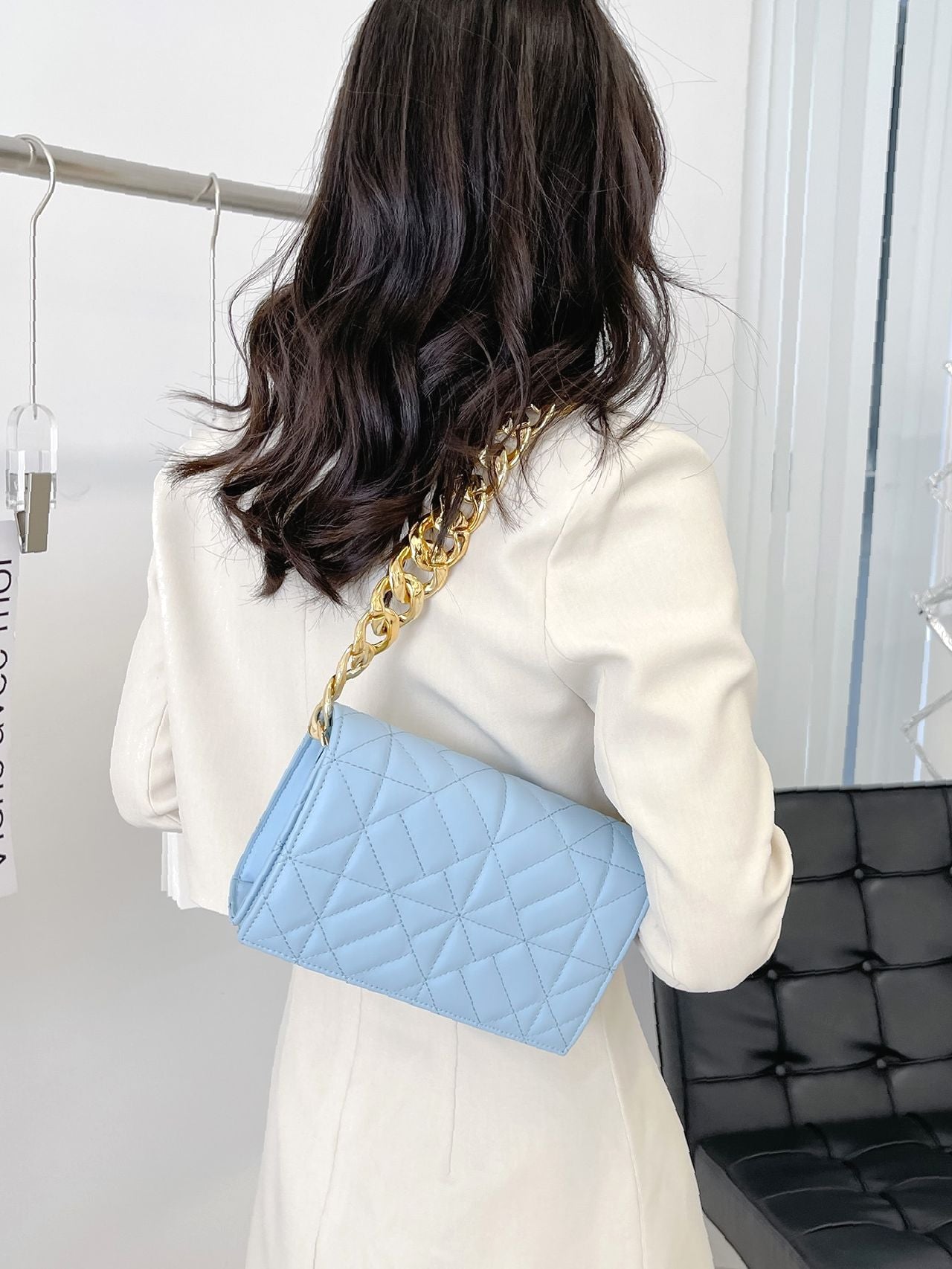 Bag For Love - Quilted Chain Square Bag  - Women Maxct Bags