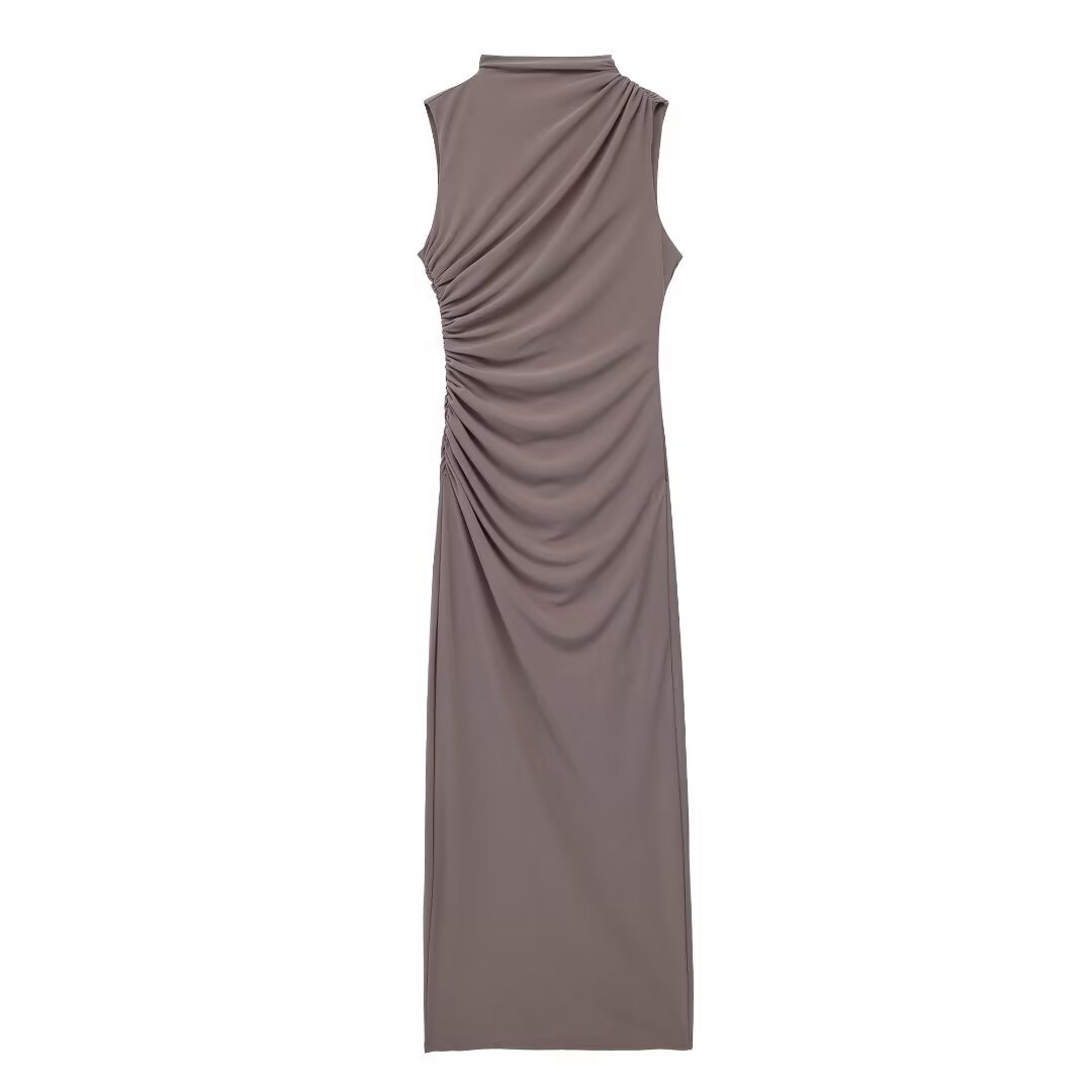 Maxct New Pleated Trim Sleeveless Flute Dress 3152200