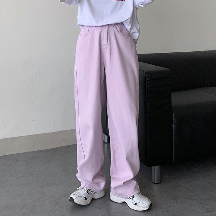 Lavender Skater Girl Wide Jeans Maxct