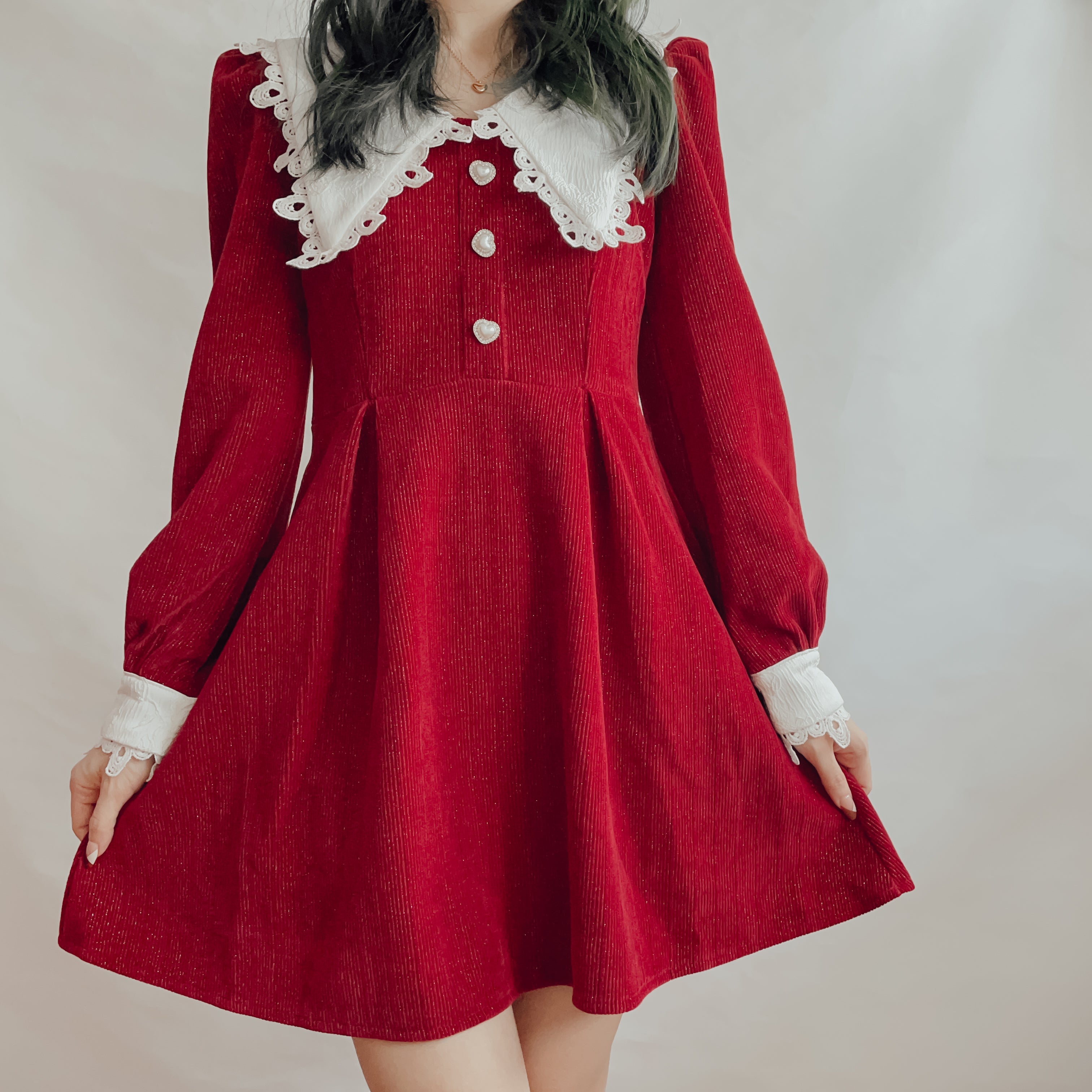 Sweet Love Peter Pan Knit Dress Maxct