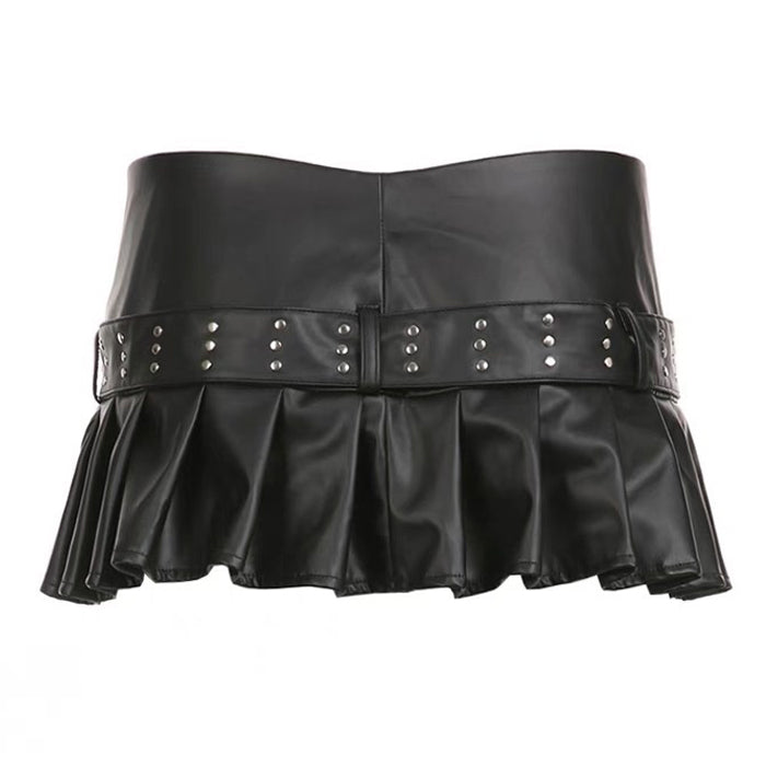 Danger Zone Leather Micro Skirt Maxct