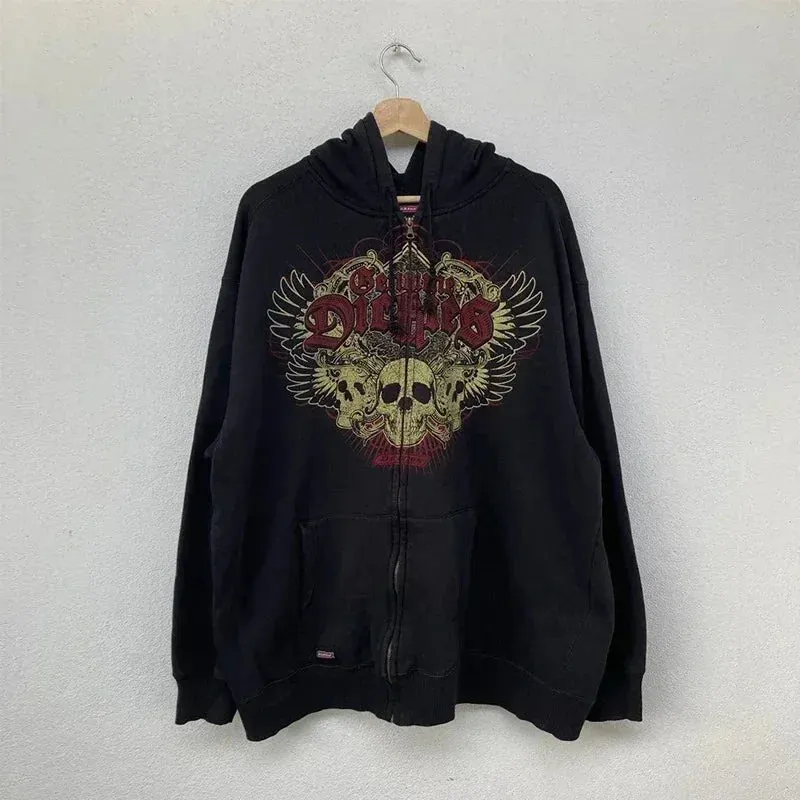 Maxct Woman Hoodie Female Clothing Y2k Sweatshirts Stitch Goth Kpop Blouse New Jackets Summer Letter Printed Fashion Long Sleeve