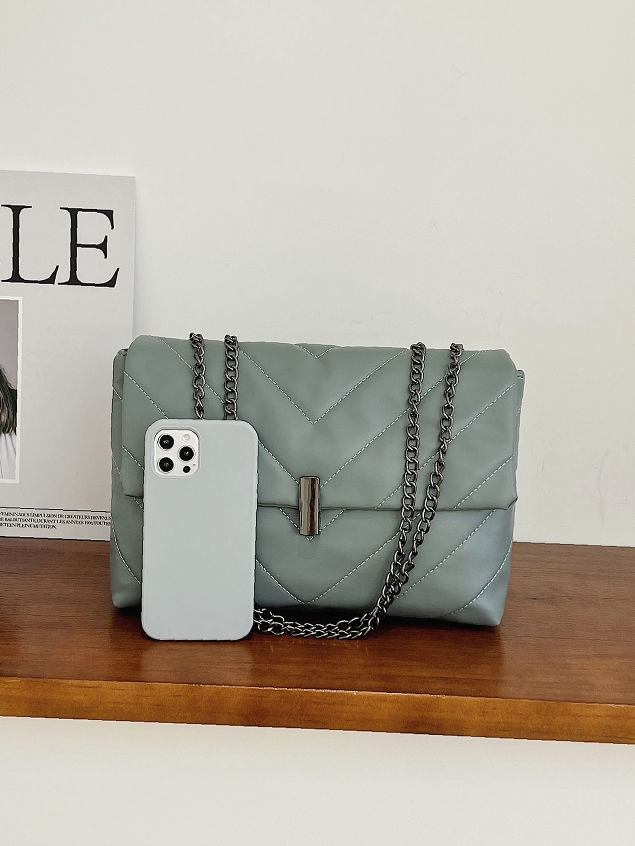 Maxct - Chevron Chain Tote Bag  - Women Tote Bags