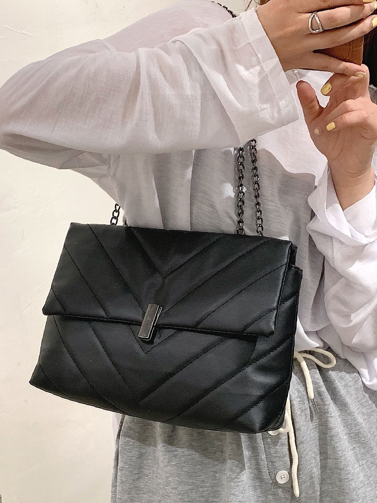 Maxct - Chevron Chain Tote Bag  - Women Tote Bags