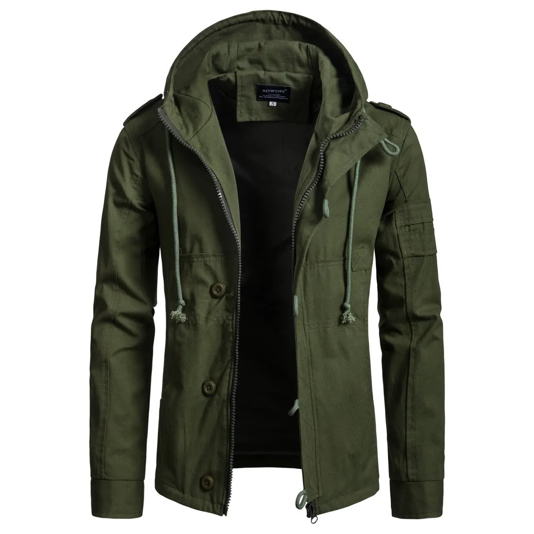 Maxct &Men's Draw-String Hooded Light Jacket