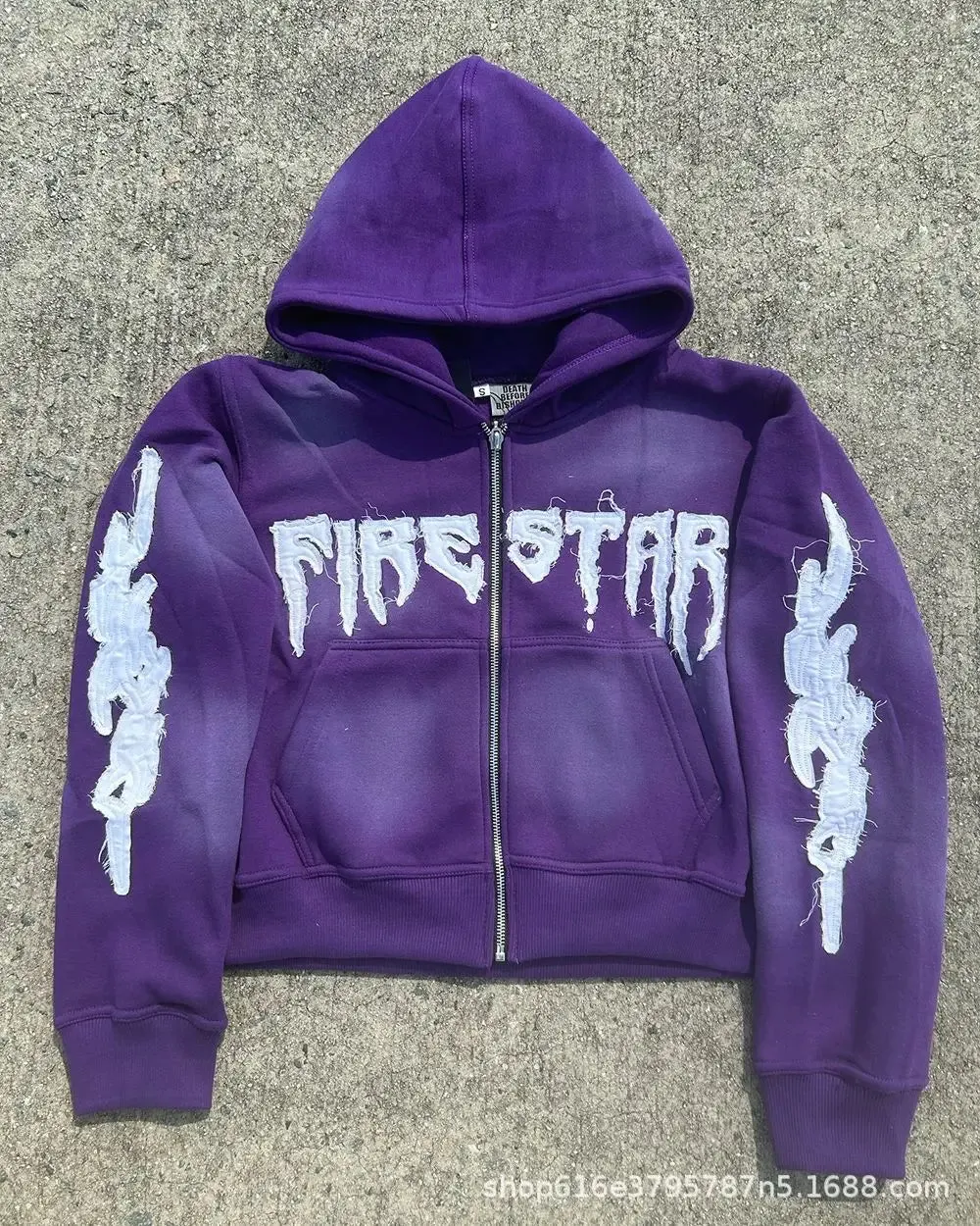 Maxct Y2k Long Sleeved Pullover Hoodie Vintage Zipper Embroidered 3d Pattern Sweatshirt Streetwear Tops Winter Boots School Outfit New