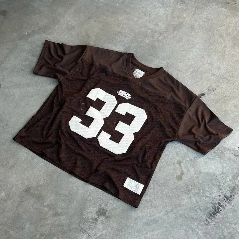 Maxct Y2K T Shirt Men Mesh Jersey Quick Dry T Shirt Breathable Streetwear Oversized College Sports Wear Unisex Football Training Wear - Image 6