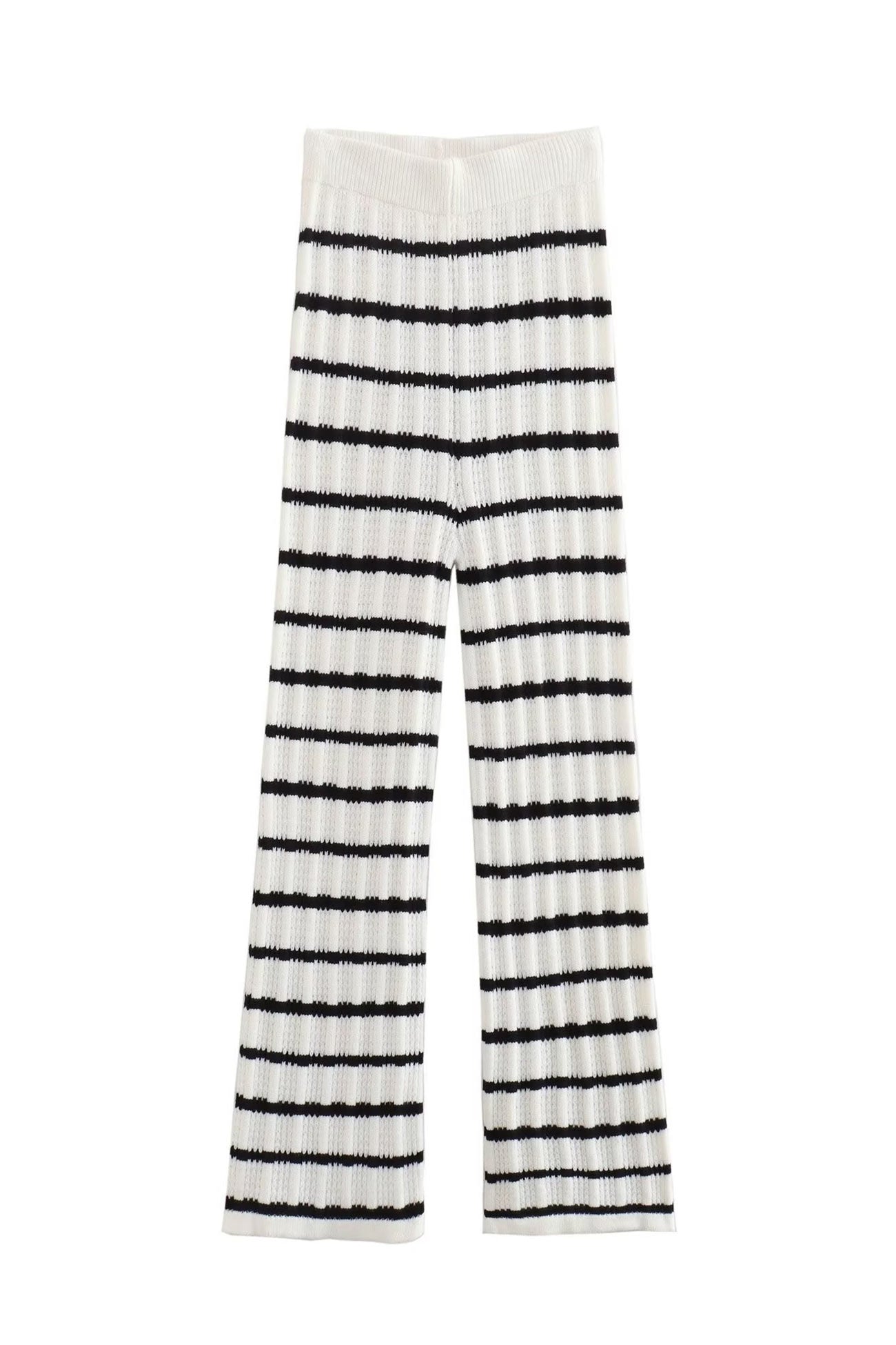 Maxct Striped Knit Tie-up Tank Top Pants Suits