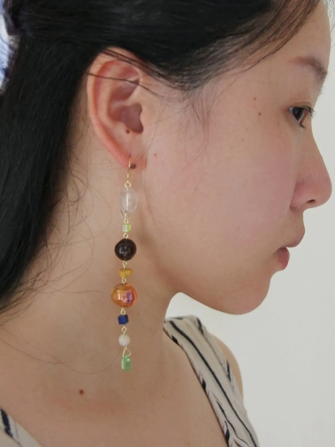 Mint Sparkling Water Long Earrings