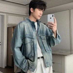 Maxct Washed Light Blue Denim Jacket