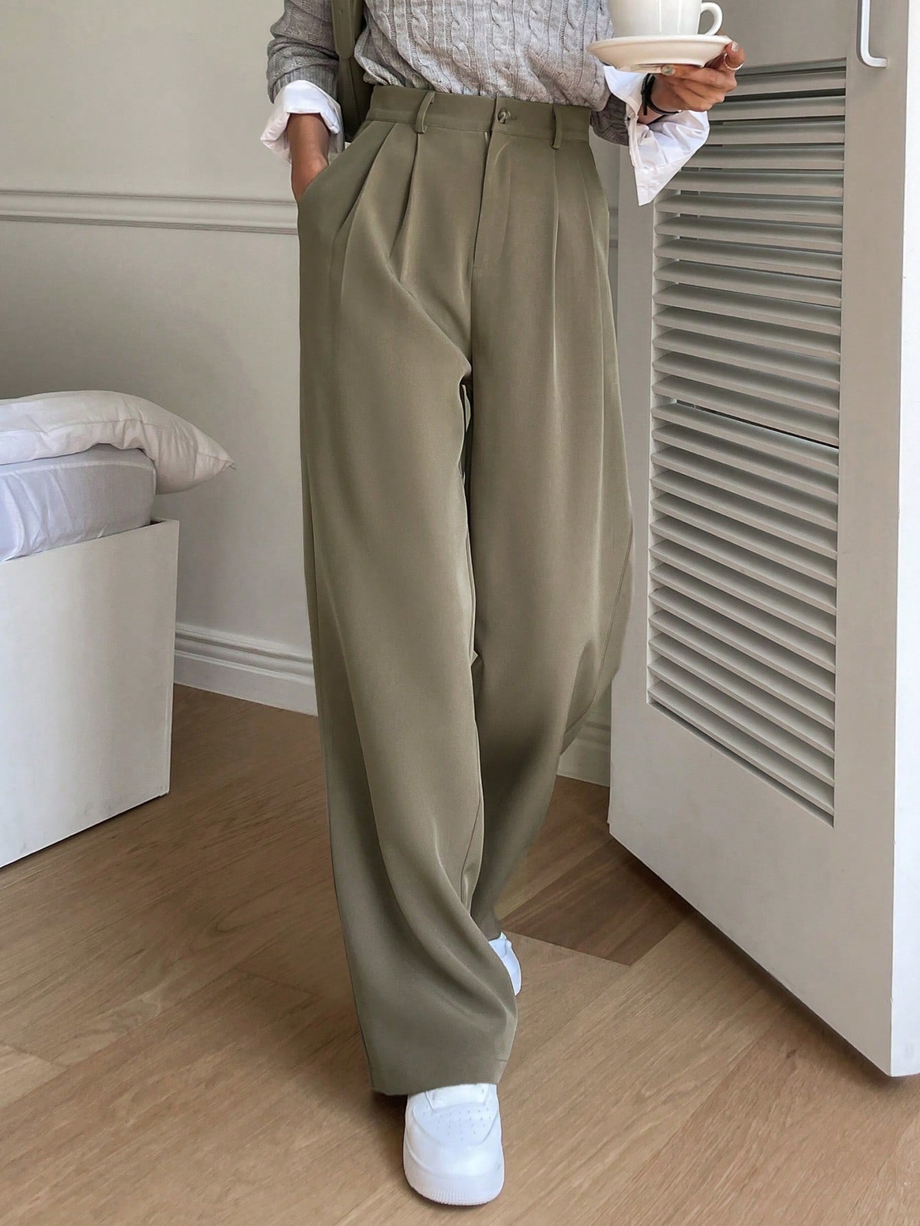 Maxct Plicated Detail Suit Pants
