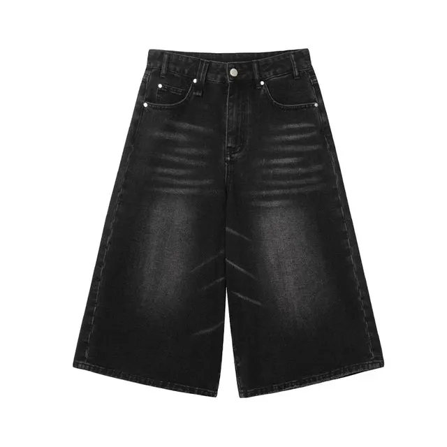 Skater Girl Denim Baggy Shorts Maxct
