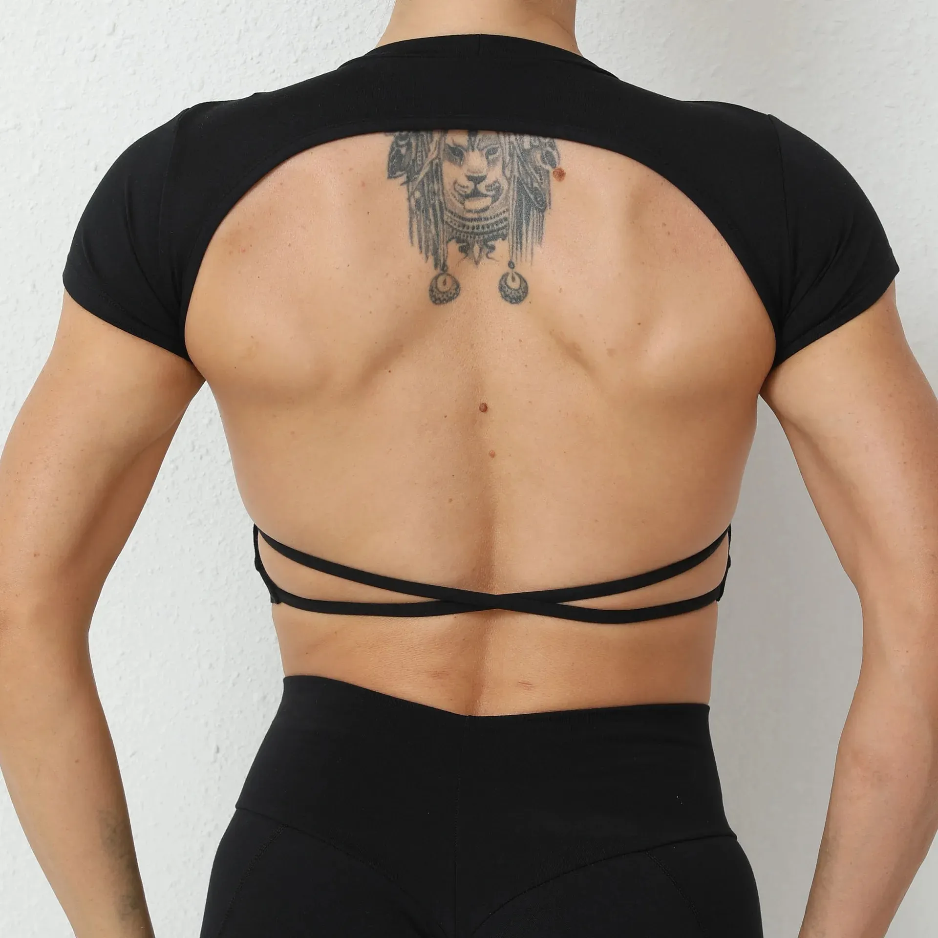 Maxct Backless Gym Workout Top with Cups Women Sportswear Short Sleeve O-neck Sport T-shirt Yoga Wear Ladies Fitness Shirt Pink