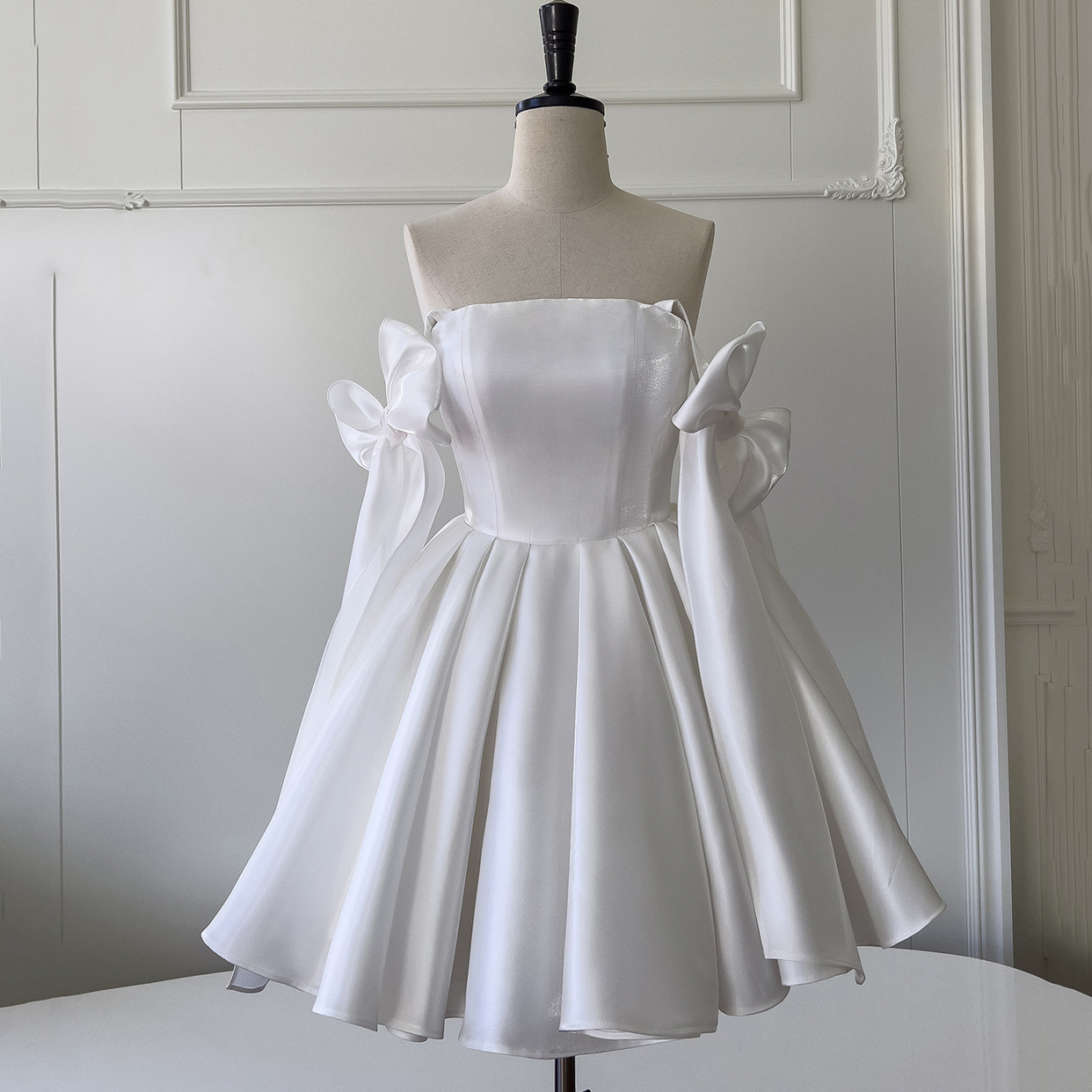Maxct avant garde dress to impress French Retro Pettiskirt Bow Design Waist-Tight Birthday Short Banquet Dress Sling Dress