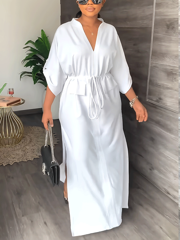 V-neck Split Maxi Dress Maxct