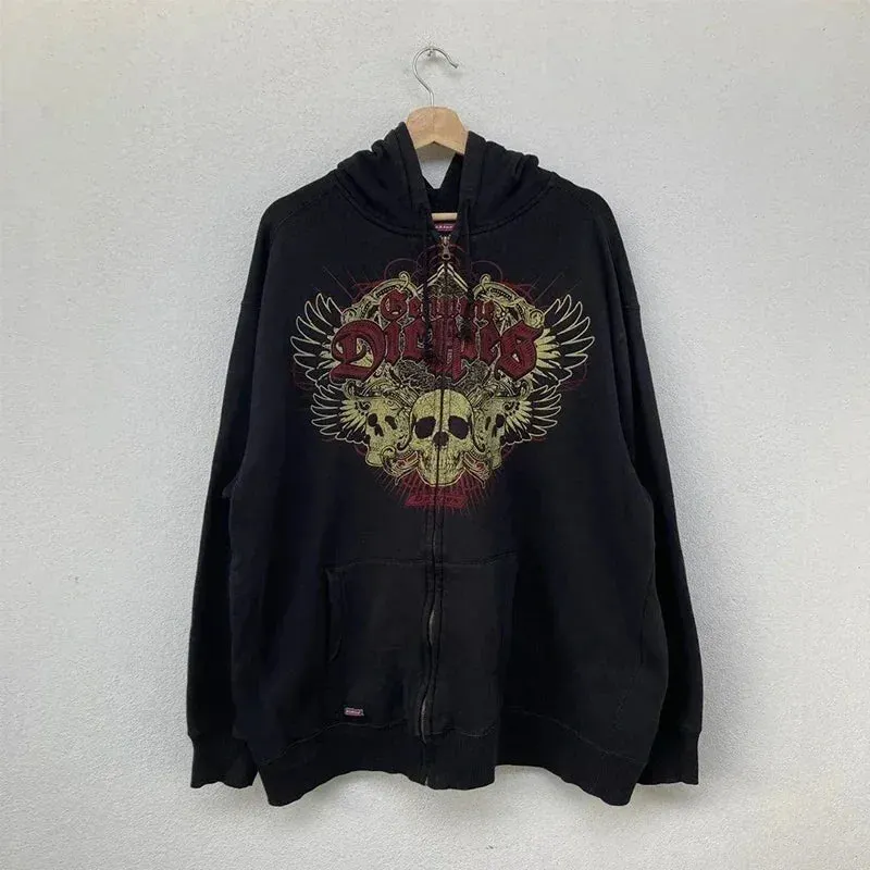Maxct Woman Hoodie Y2k Kawaii Harajuku Sweatshirt Manga Streetwear Hoody Female Gothic Goth Grunge for Women Korean Kpop Top Versatile