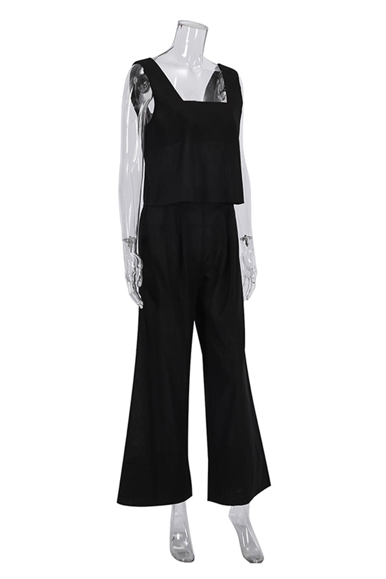 Maxct Cotton Square Neck Tank Pants Suits