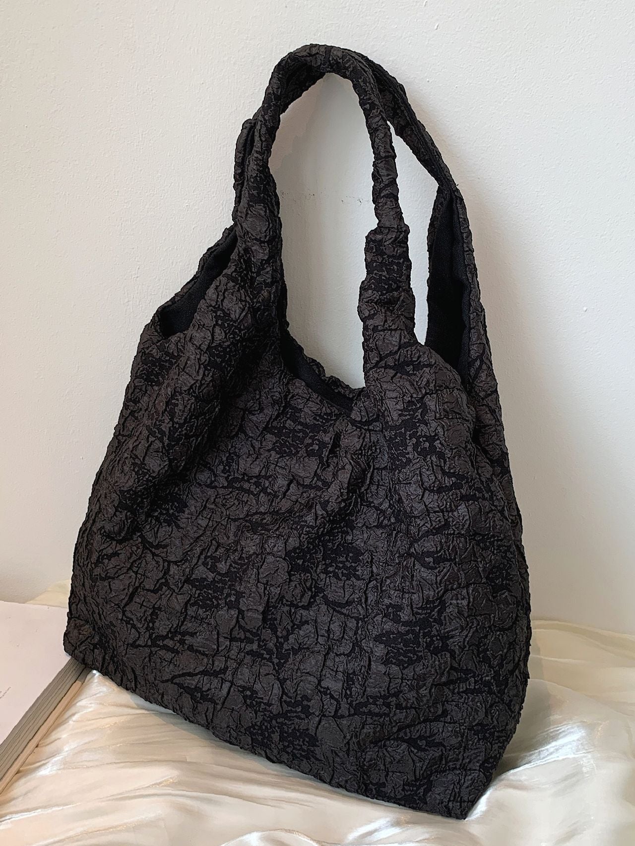 Maxct - Minimalist Ruched Detail Shoulder Tote Bag - Women Tote Bags