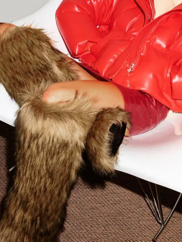 Warmth Thermal Fluffy Faux Fur Mid-calf Snow Boots Maxct