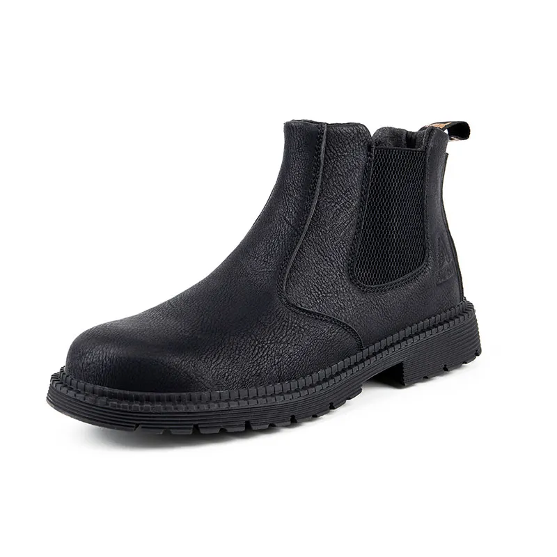 Steel Toe Leather Boots for Men Waterproof Safety Work Shoes