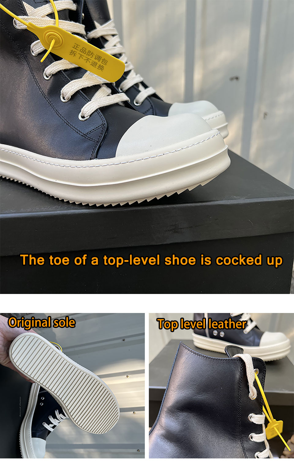 High Top Sneakers- Unisex Motorcycle Zip Boots