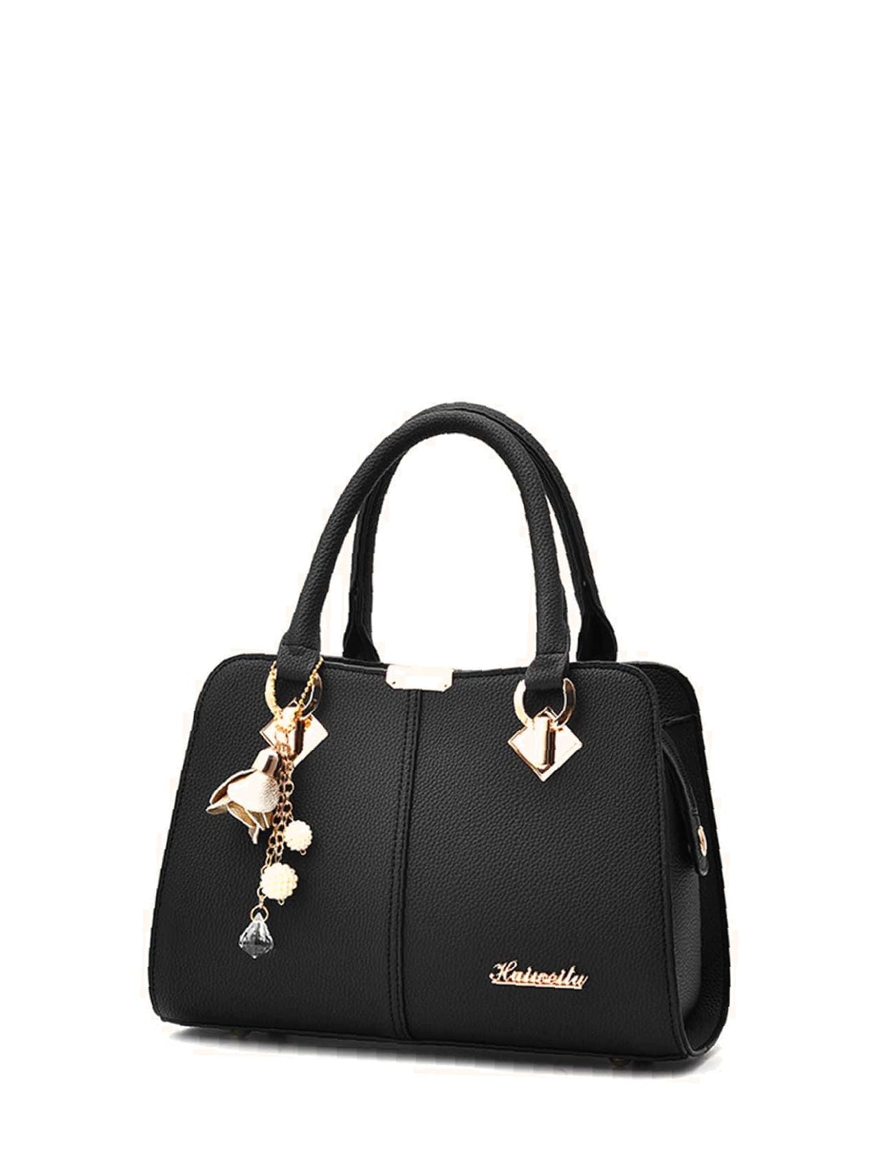 Maxct - Metal Letter Decor Tote Bag  - Women Tote Bags
