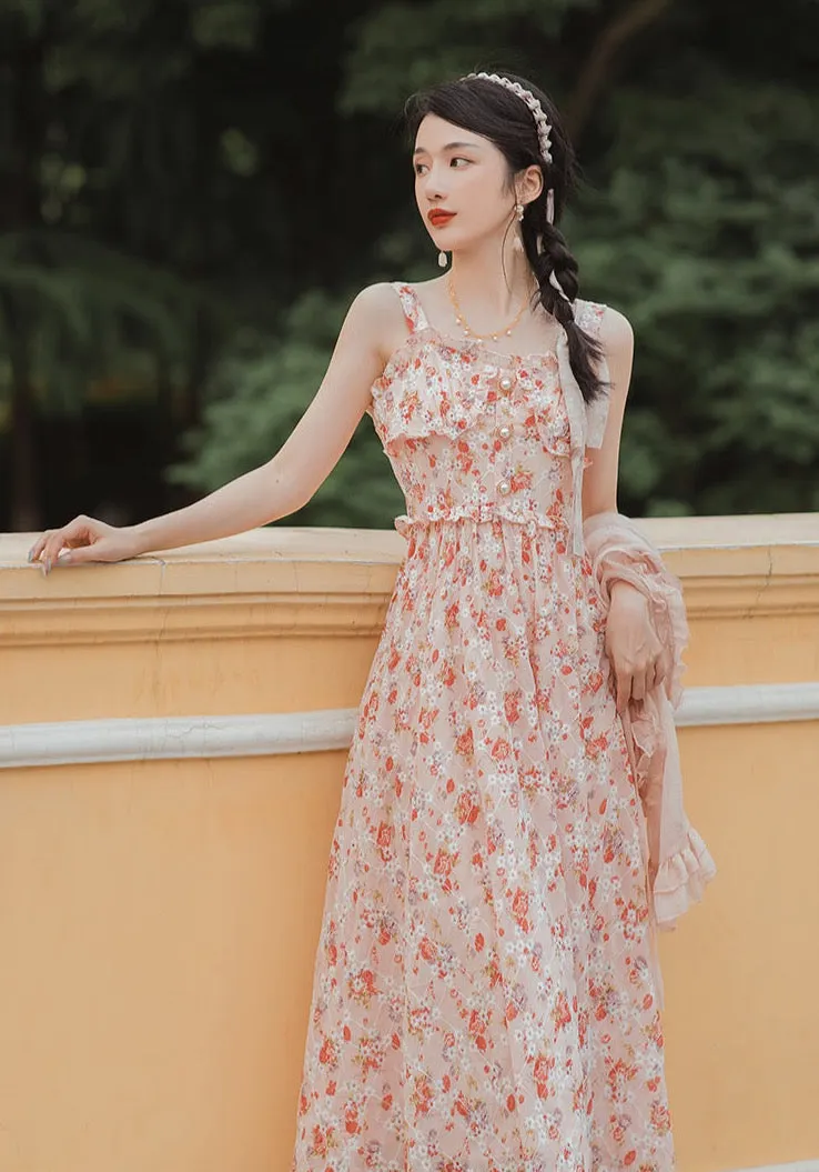 Tea Cup Floral Cami Dress Maxct