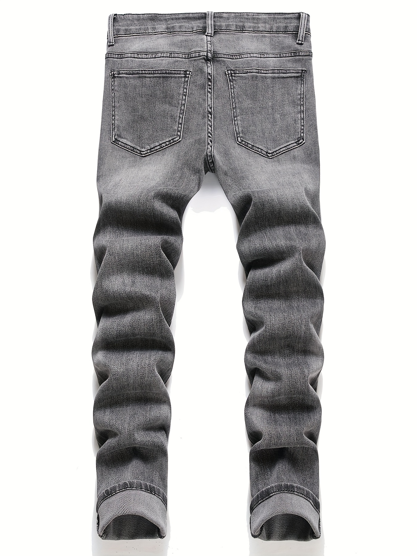 Men's Skinny Fit Ripped Stretch Slim Fit Jeans Pants