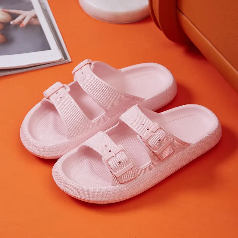 Two Strap Cloud Slippers Pillow Sandals for Women Maxct