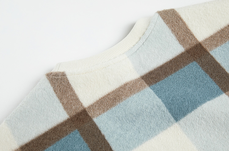 Maxct 3472 Woolen Knitted Plaid Sweater