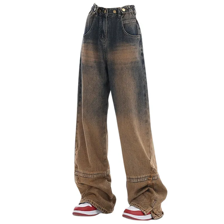 One Way Ticket Brown Aesthetic Jeans Maxct