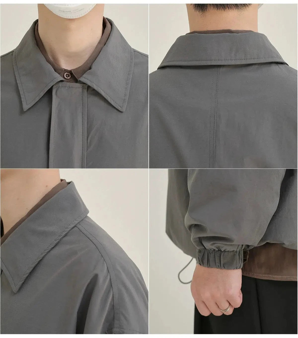 Maxct Lapel Drawcord Hem Jacket