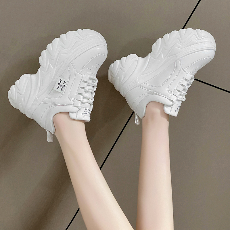 Platform Sneakers Women Spring Autumn PU Leather - true deals club