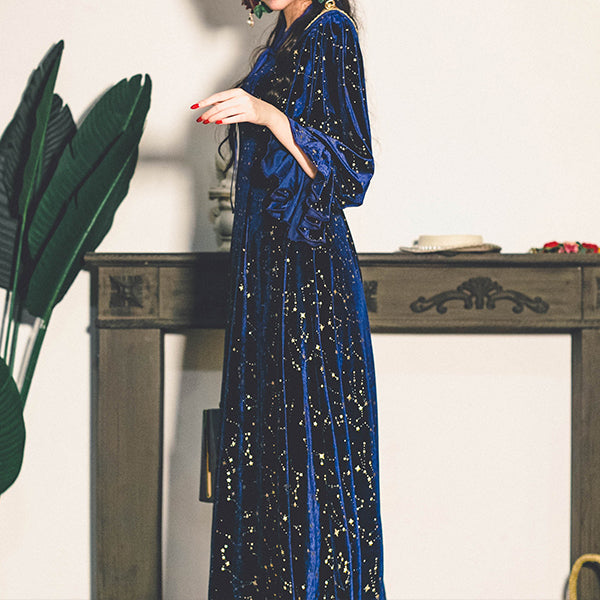 Constellation Velvet Midi Dress Maxct