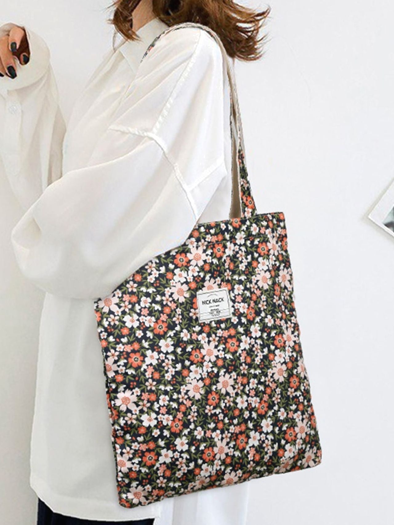 Maxct - Ditsy Floral Graphic Shopper Bag  - Women Tote Bags