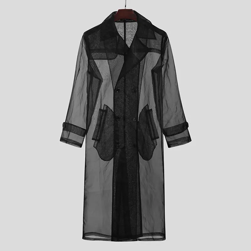 Maxct - Men's Mesh See Through Long Jacket F