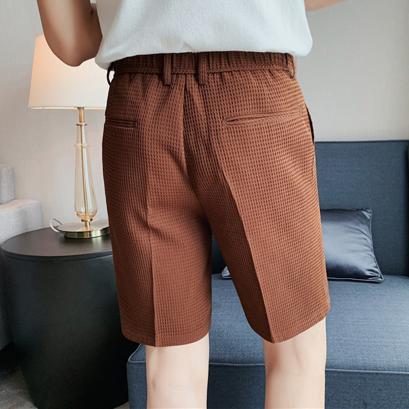 Maxct Plaid Embossed Casual Shorts