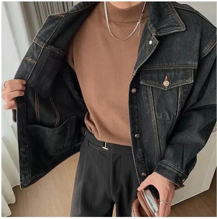 Maxct Dark Blue Fleece Denim Jacket