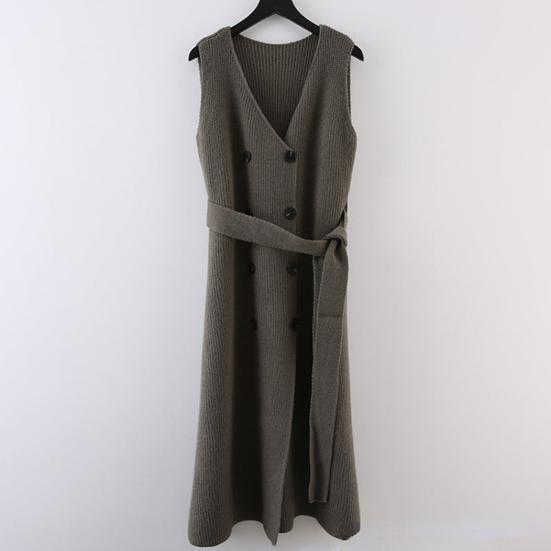 Maxct Two Piece Set Short Sweater Cardigan Long Skirt