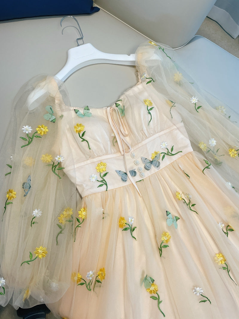 Butterfly Garden Tulle Maxi Dress Maxct
