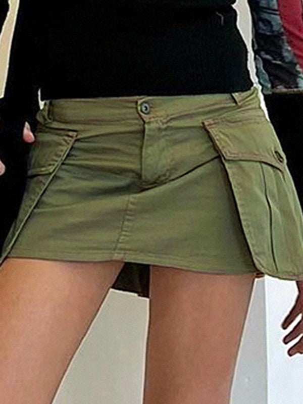 Size Friendly Pocket Cargo Mini Skirt Maxct