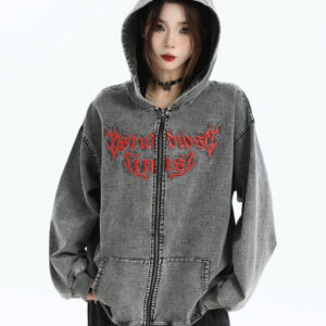 Maxct [Insstudios] Gothic Letter Logo Denim Jacket Na1631
